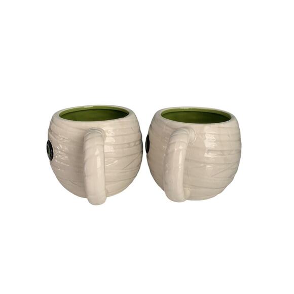 (2) Boston Warehouse 2015 Halloween MUMMY Porcelain Coffee Mug Cup New w/ Tags - Picture 9 of 11